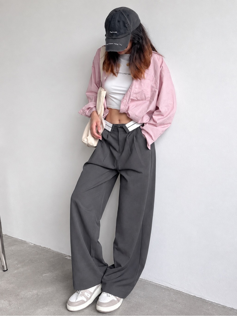 COMMENSE Recreation Day
Straight Leg Dress Pants in Gray White Contrast NWT S